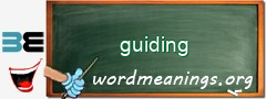 WordMeaning blackboard for guiding